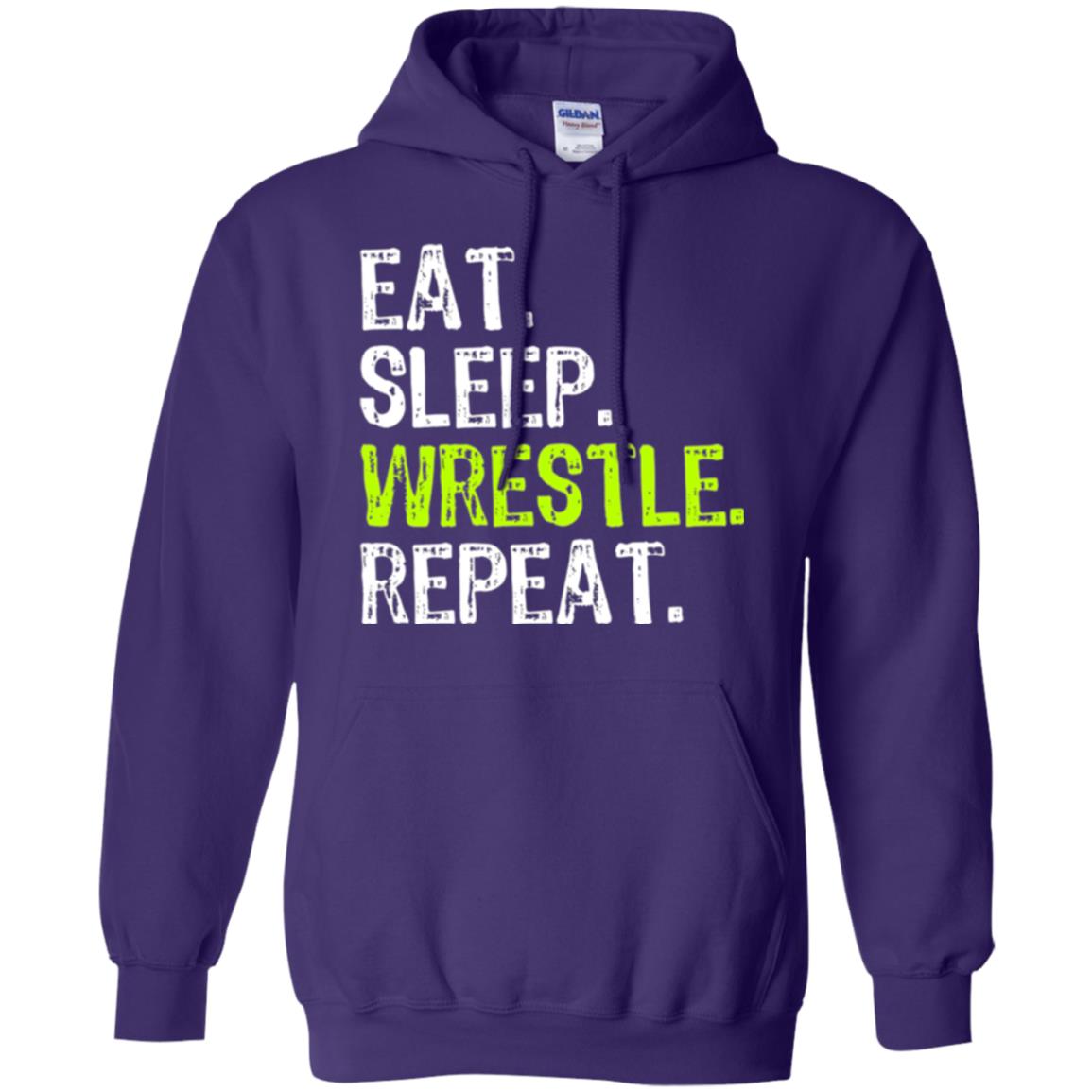 Wrestling T-shirt Eat Sleep Wrestle Repeat Purple