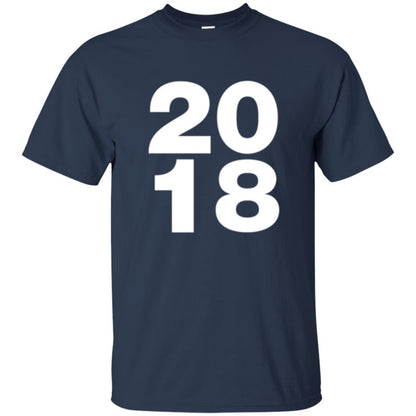 Happy New Year T-shirt 2018 New Year Party T-shirt Navy