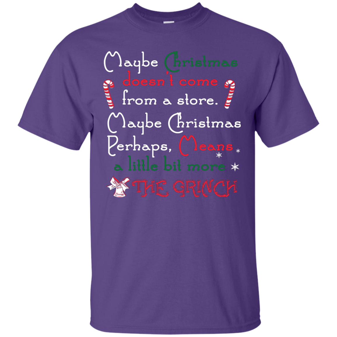 Christmas T-shirt Maybe Christmas Doesn't Come From A Store Purple