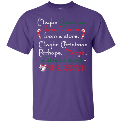 Christmas T-shirt Maybe Christmas Doesn't Come From A Store Purple