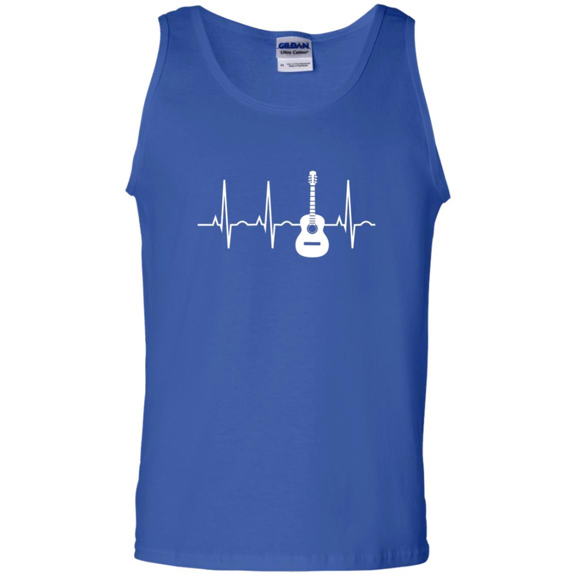 Guitarist T-shirt Guitar Heartbeat T-shirt Royal