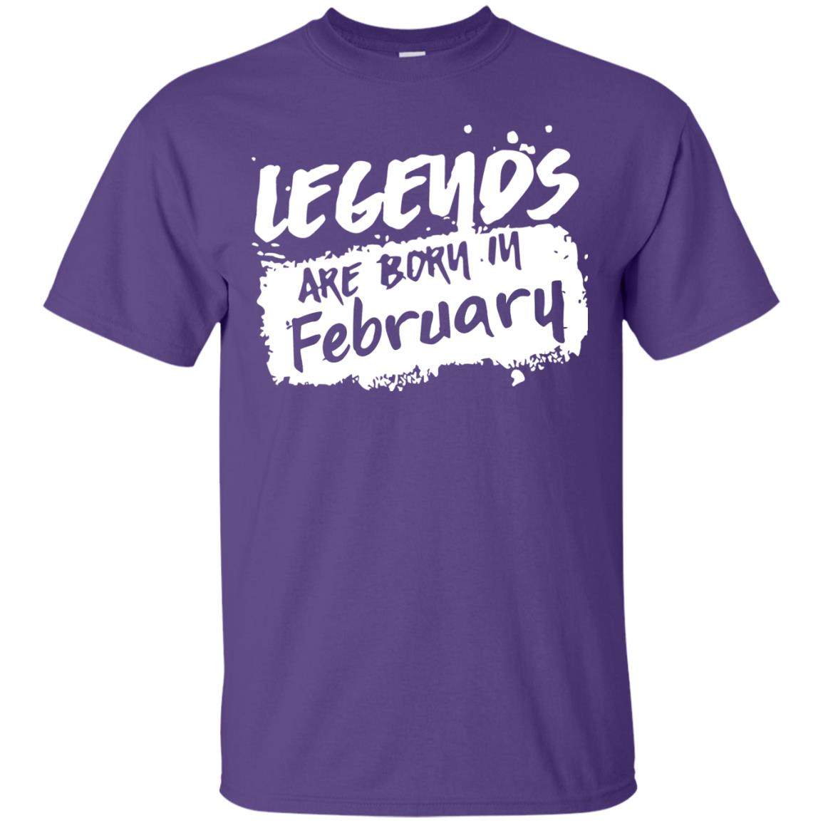 February Birthday Shirt Legends Are Born In February Purple
