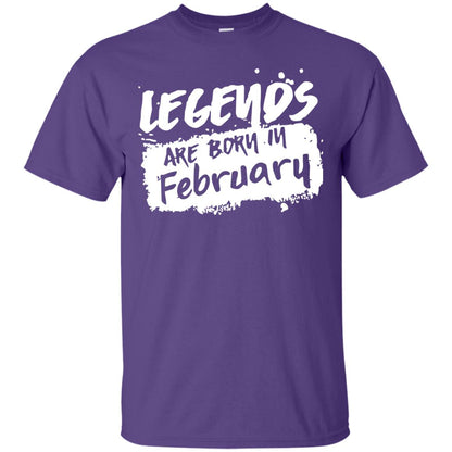 February Birthday Shirt Legends Are Born In February Purple