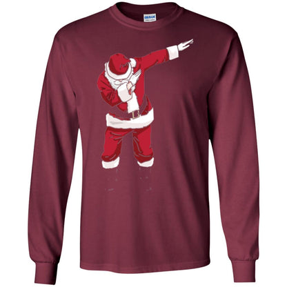 Christmas T-shirt Dabbing Santa Maroon