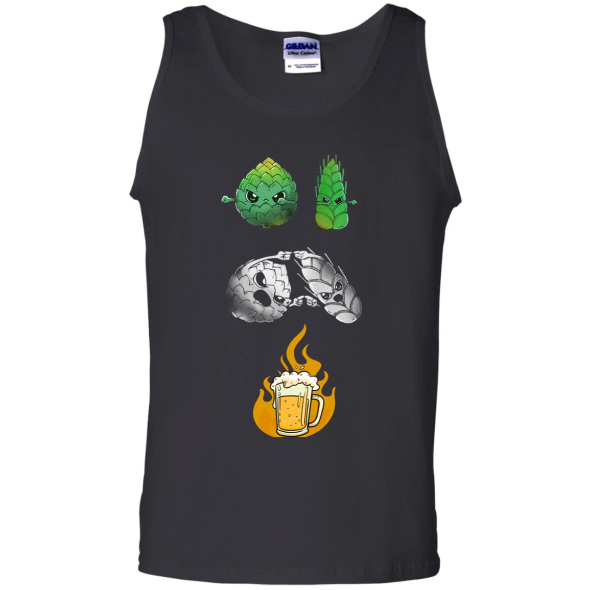 Beer Lover T-shirt Beer Fusion Flags Black