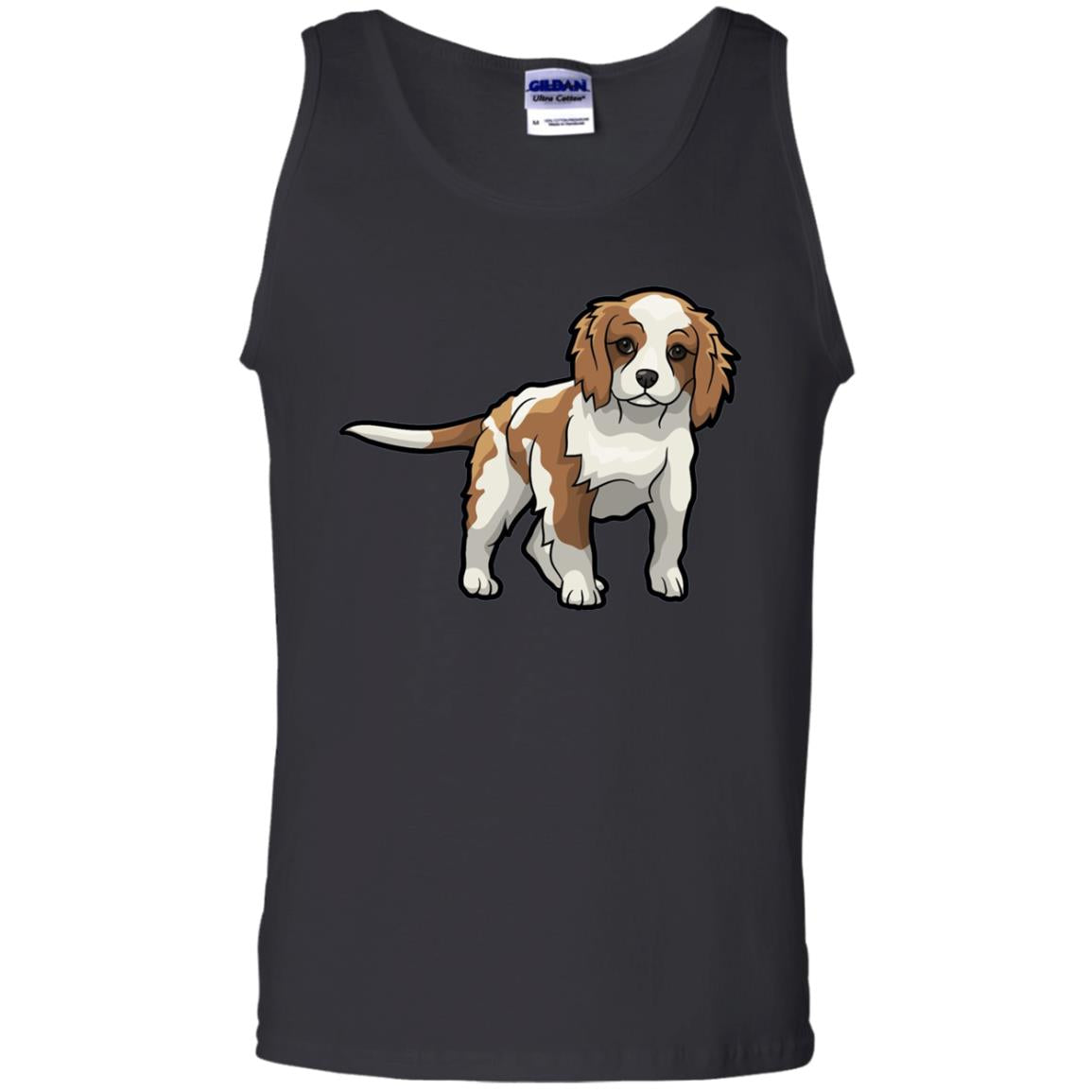 Cute Blenheim Cavalier King Charles Spaniel T-shirt Black