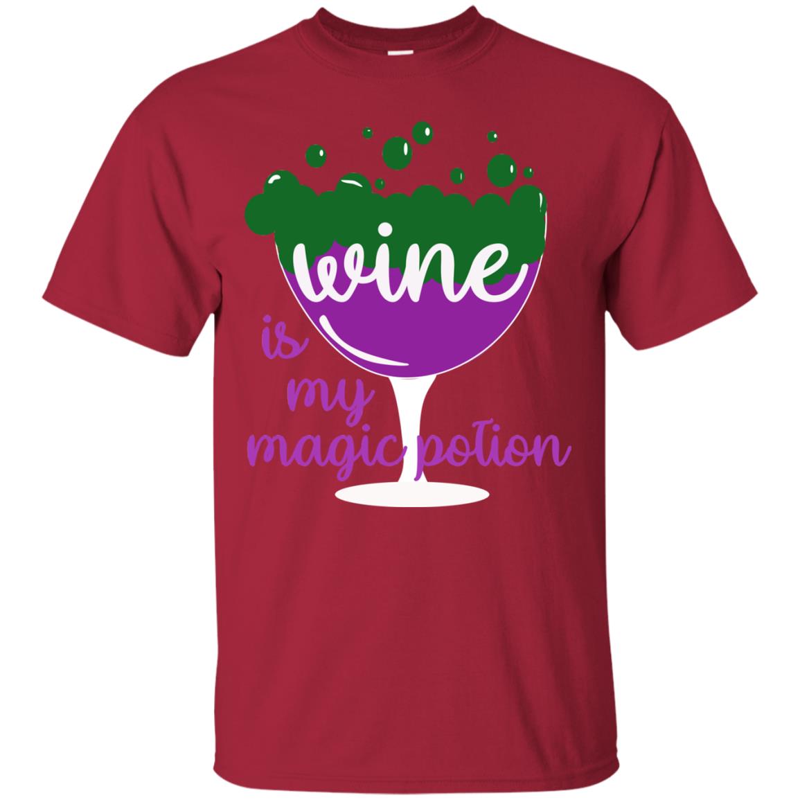 Wine Is My Magic Potion Funny Halloween Wine Lovers Shirt Cardinal