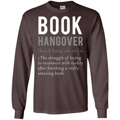 Book Hangover Definition Book Worm Reading Lover T-shirt Dark Chocolate