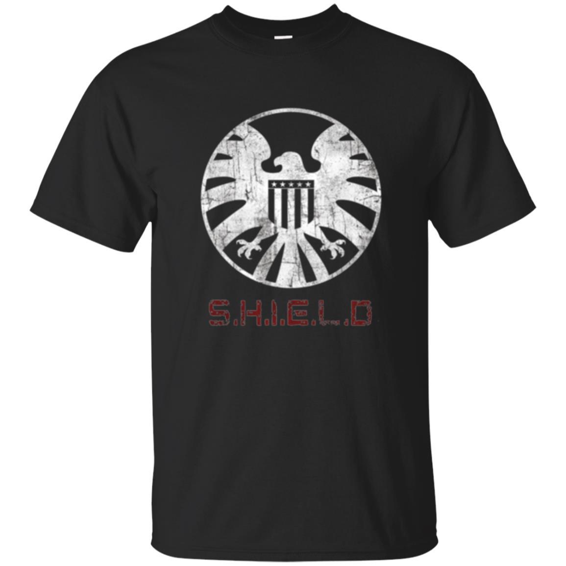 Film T-shirt Agents Of Shield Distressed Logo Graphic Black