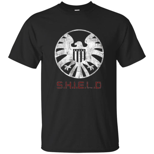 Film T-shirt Agents Of Shield Distressed Logo Graphic Black