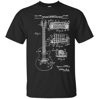 Guitar T-shirt Patent Print 1955 Black