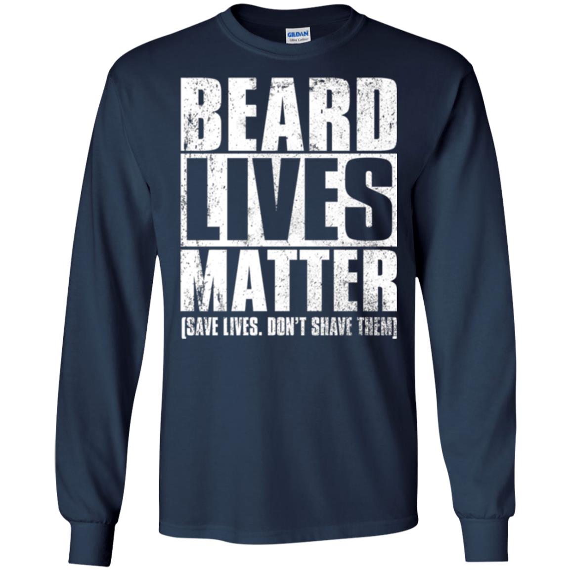 Beared Men T-shirt Beared Lives Matter Navy