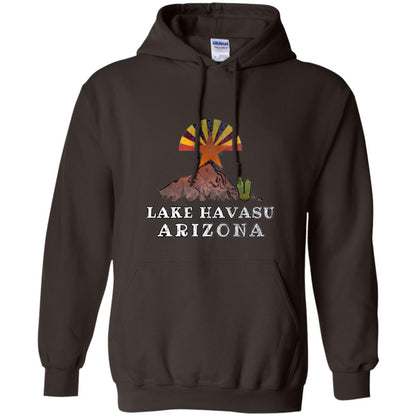 Lake Havasu Arizona T-shirt Flag Inspired Desert Scenery Dark Chocolate