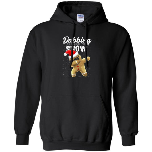 Dabbing Gingerbread T-shirt Dabbing Through The Snow Black