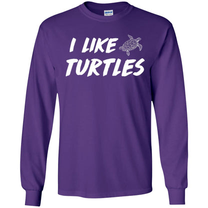 I Like Turtles T-shirt Purple