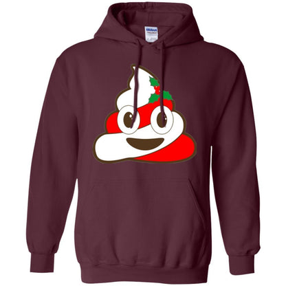 Funny Christmas T-shirt Poop Emojis Christmas Maroon