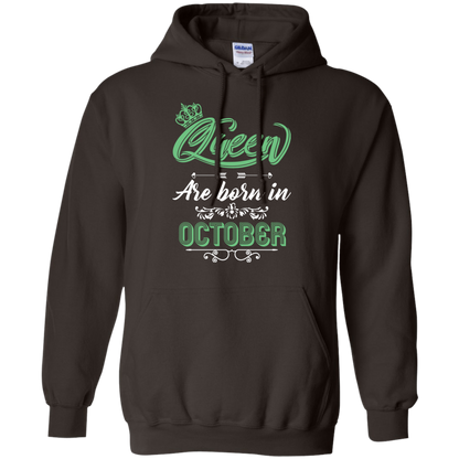 Brithday T-Shirt Queen Are Born In October Dark Chocolate