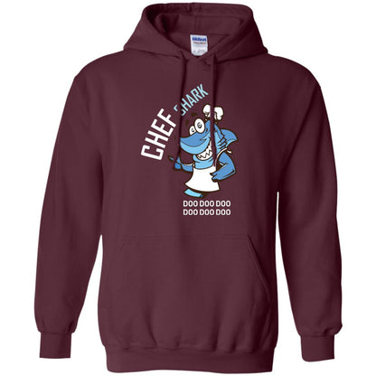 Chef Shark Doo Doo Doo Shirt For Cooker Maroon