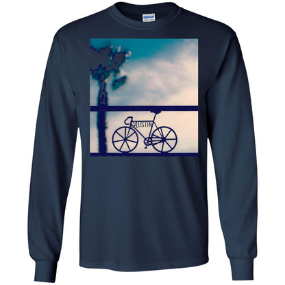 Biking In Austin T-shirt Navy