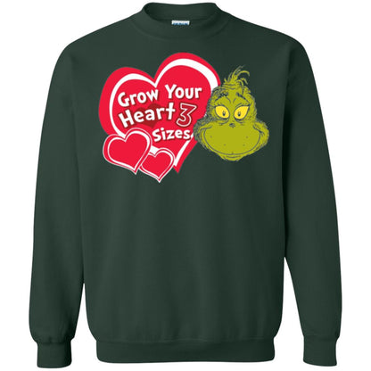 Dr. Seuss Grinch T-shirt Grow Your Heart 3 Sizes Forest Green