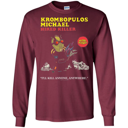Film T-shirt Krombopulos Michael Hired Killer Maroon