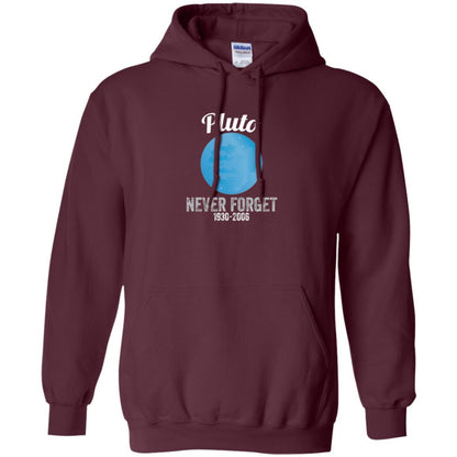 Science T-shirt Pluto Never Forget T-shirt Maroon