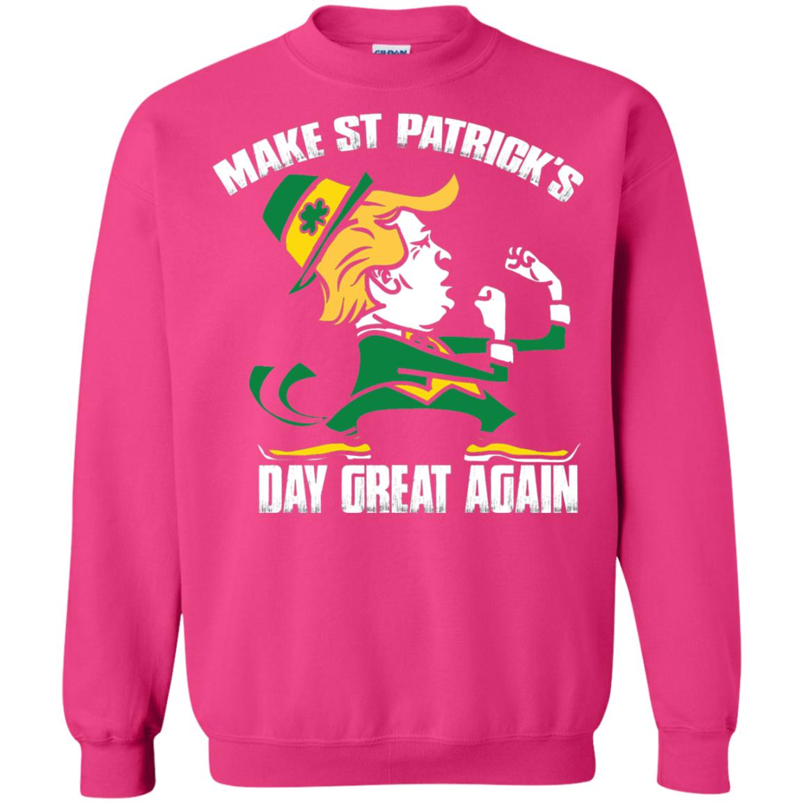 Trump Make St Patricks Day Great Again Funny Trump T-shirt Heliconia