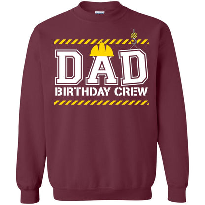 Dad Birthday Crew Construction Worker Shirt Daddy Maroon