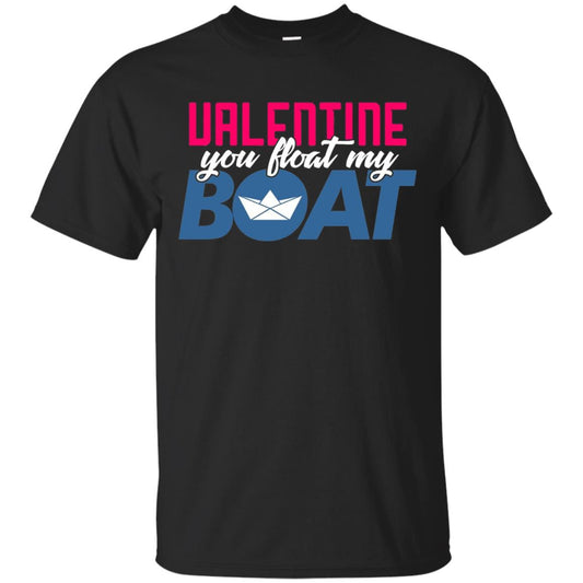 Love Day Couple T-shirt Valentine You Float My Boat Black
