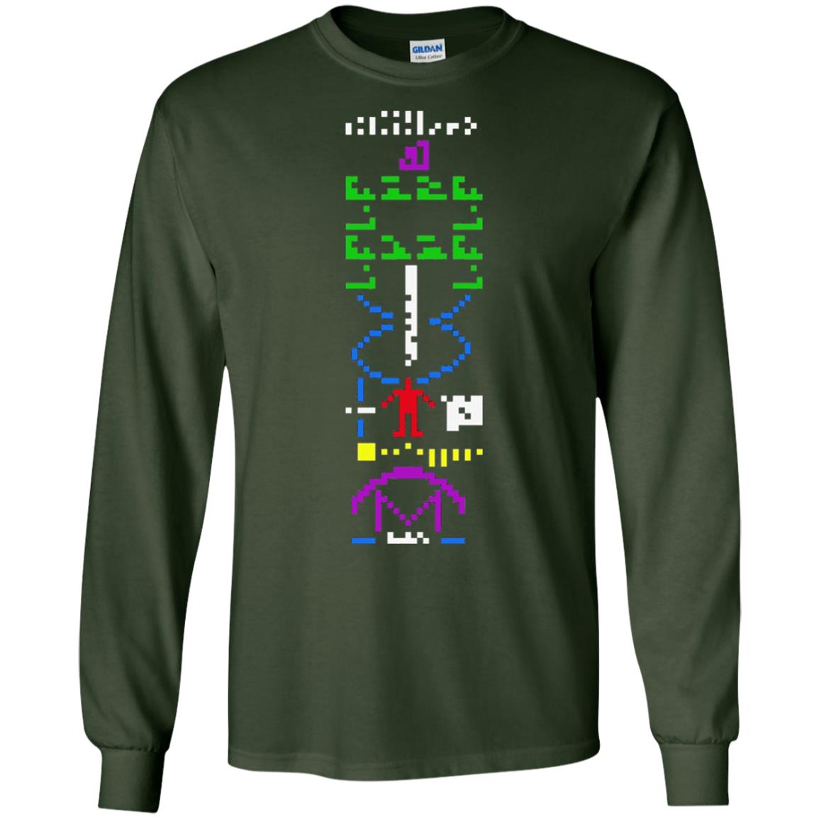 Astronomer T-shirt 1974 Arecibo Message Cool Space Exploration Forest Green