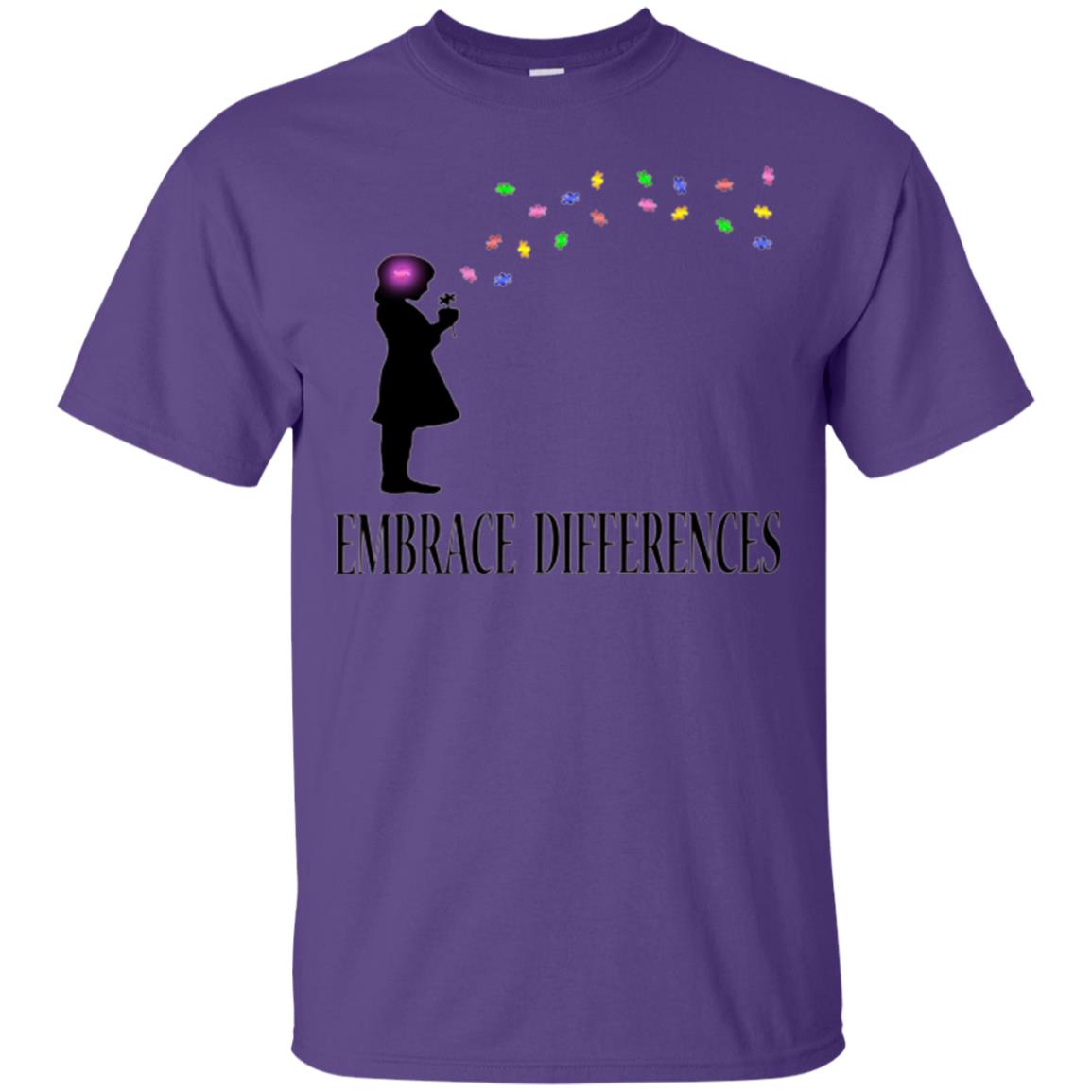 Embrace Differences Shirt Proud Autism Awareness T-shirt Purple