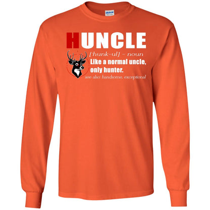 Huncle Definition Like A Normal Uncle Only Hunter Hunting Uncle Gift Shirt For Mens Orange