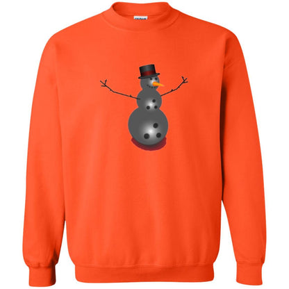 Christmas T-shirt Bowling Ball Snowman Orange