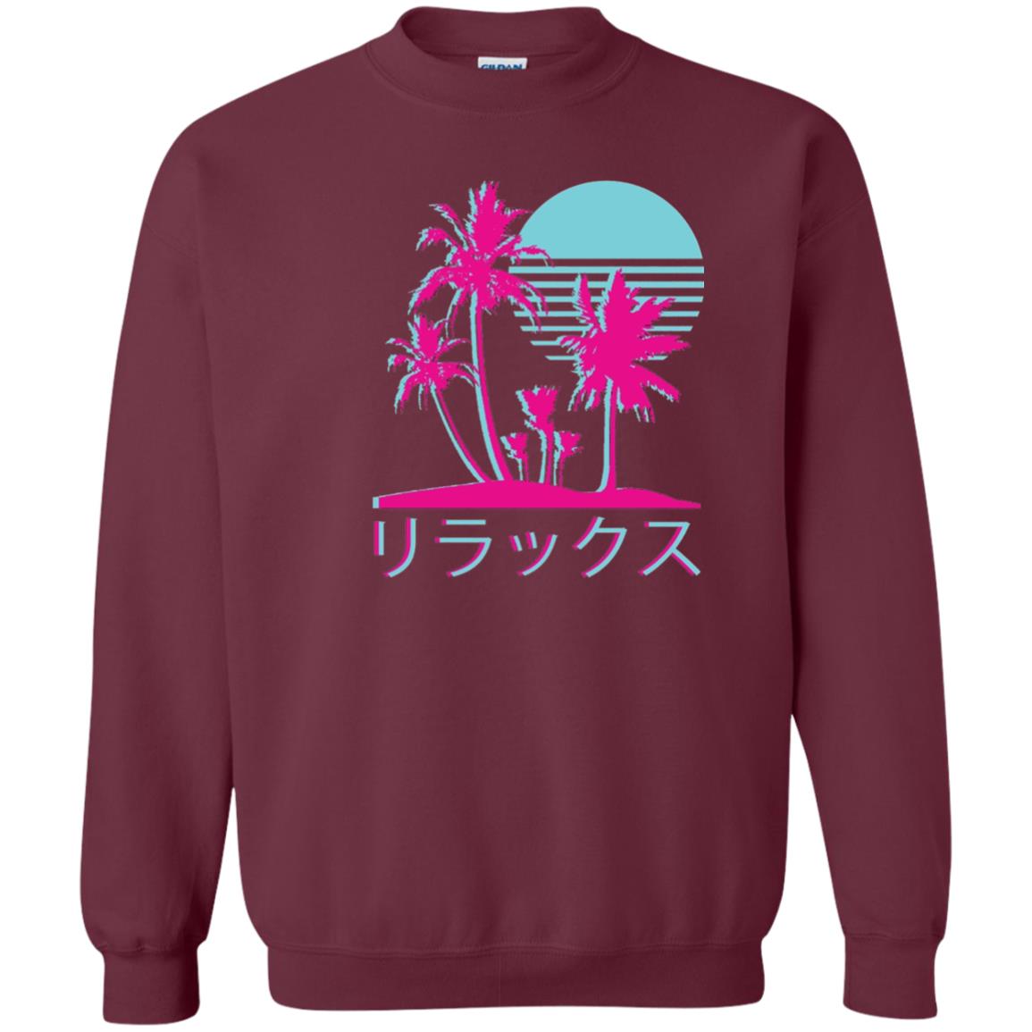 Aesthetic Vaporwave Otaku Summer Shirt Maroon