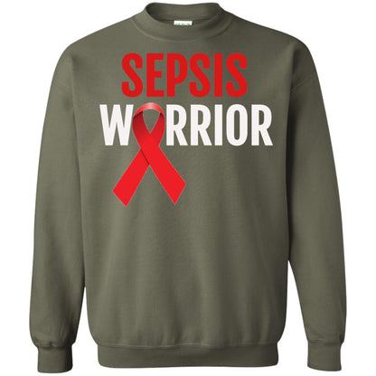 Sepsis Warrior Awareness Faith T-shirt Military Green