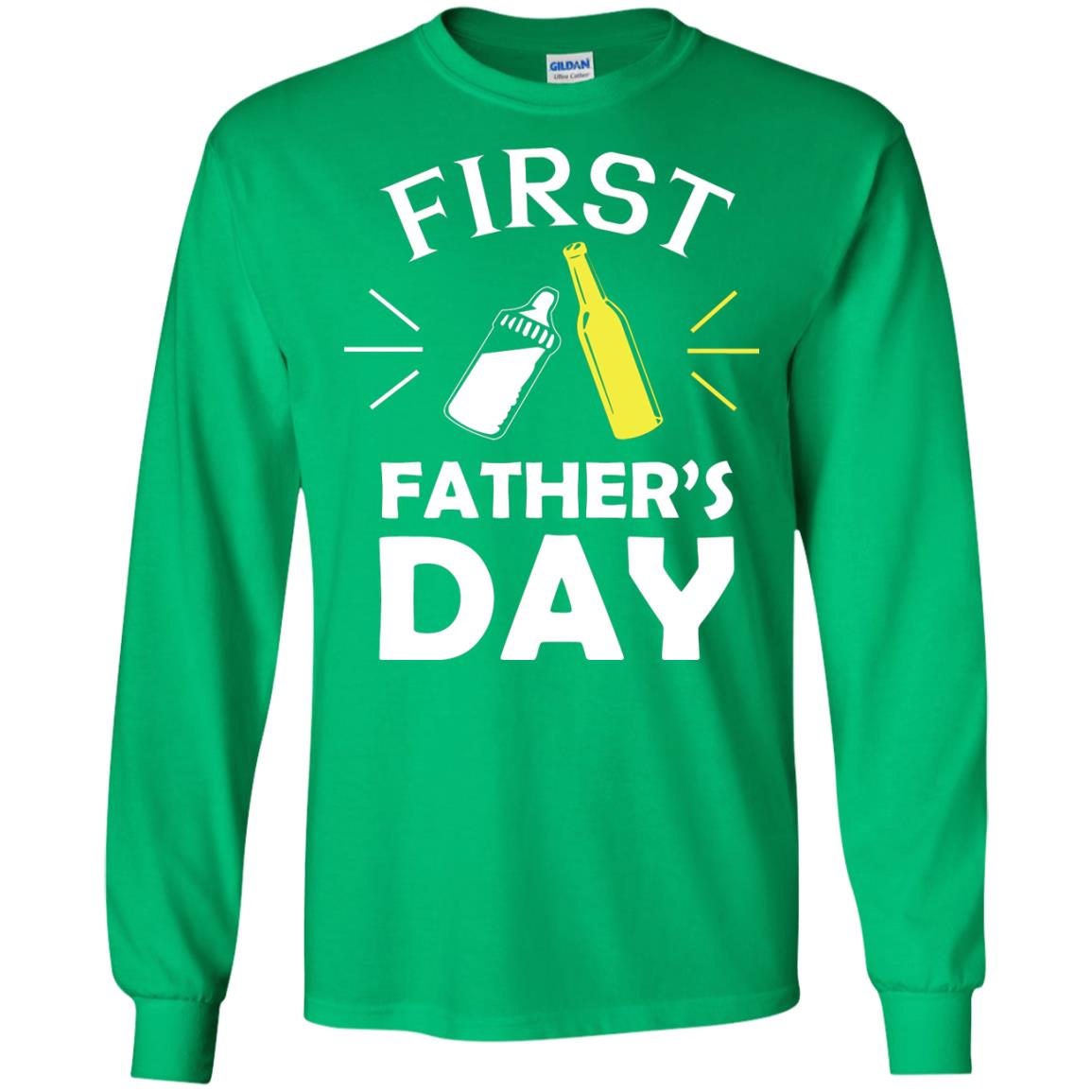 First Father's Day Shirt Irish Green