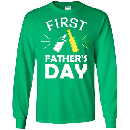 First Father's Day Shirt Irish Green