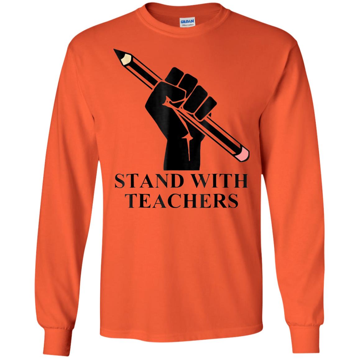 Colorado Teachers Stand With Teachers Educator Strike Shirt Orange