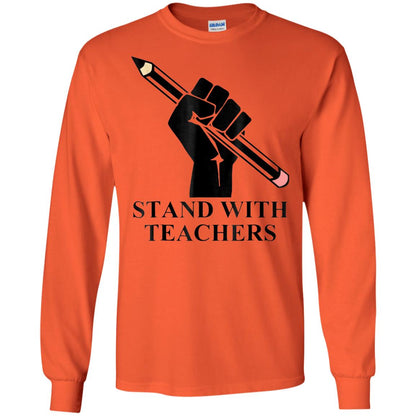 Colorado Teachers Stand With Teachers Educator Strike Shirt Orange