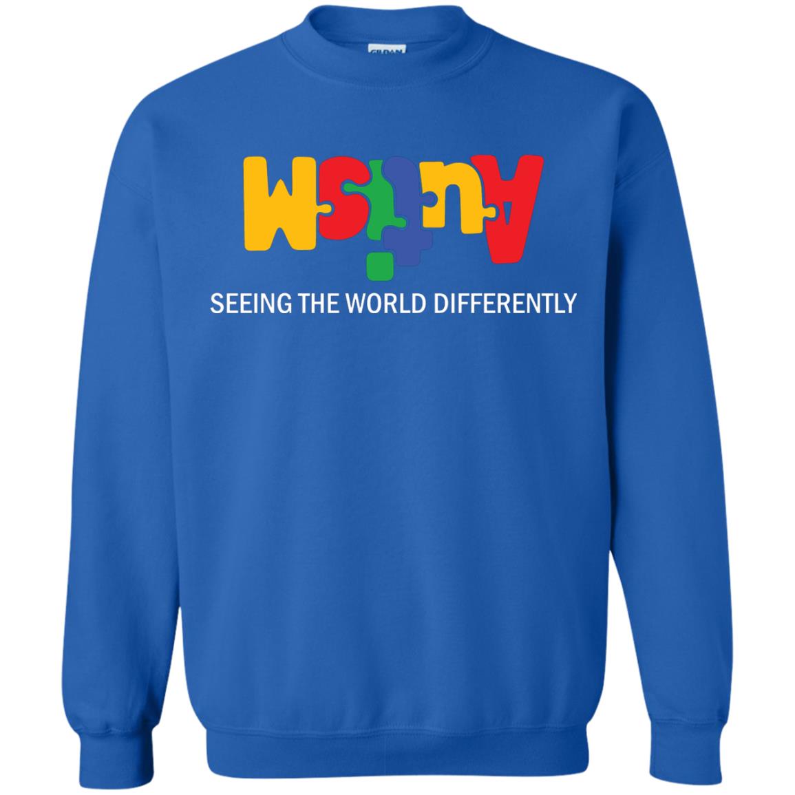 Autism Awareness T-shirt Seeing The World Differently Royal