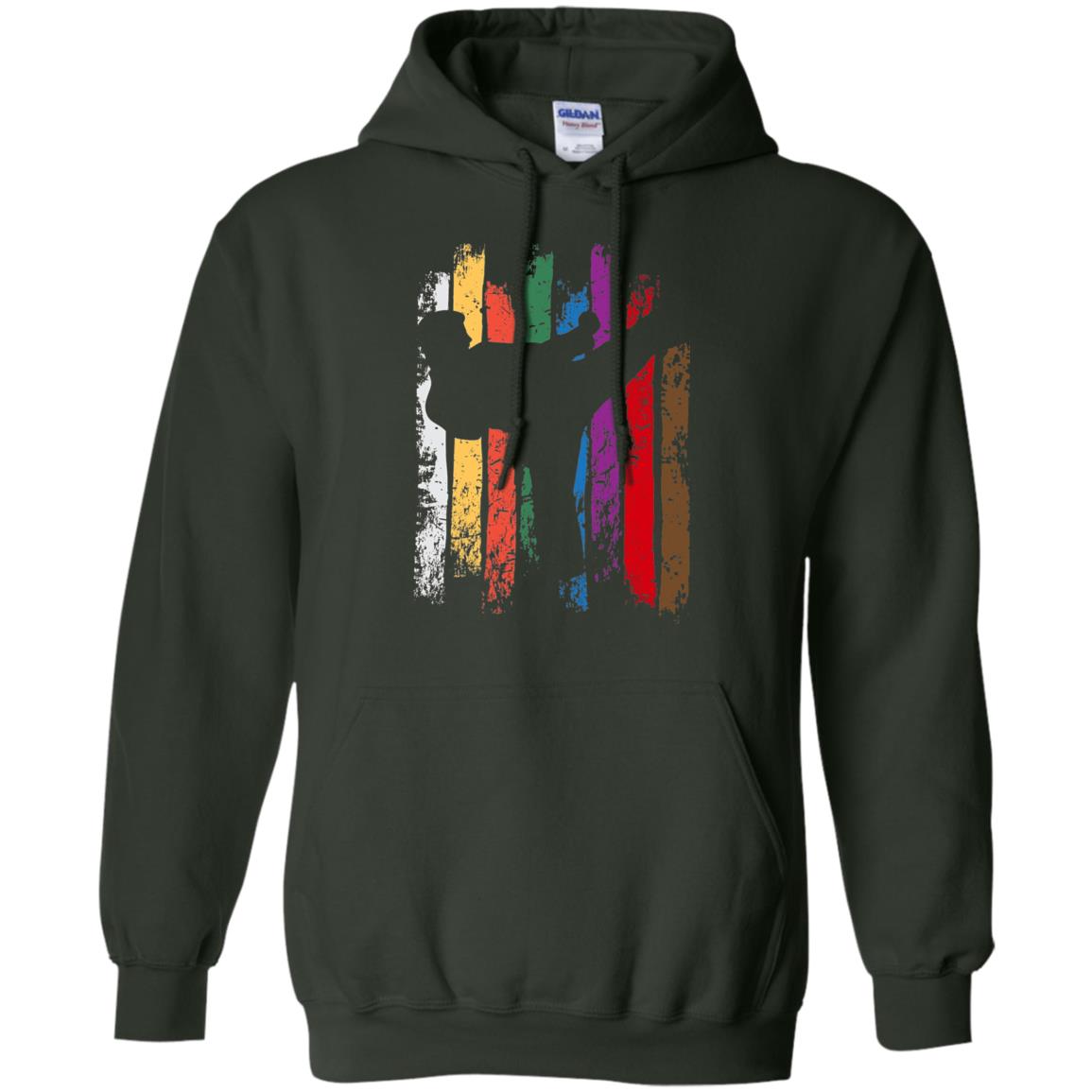 Karate Belt Colors Silhouette T-shirt Forest Green