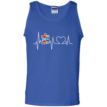 Autism Puzzle Heartbeat Autism Awareness Shirt Royal