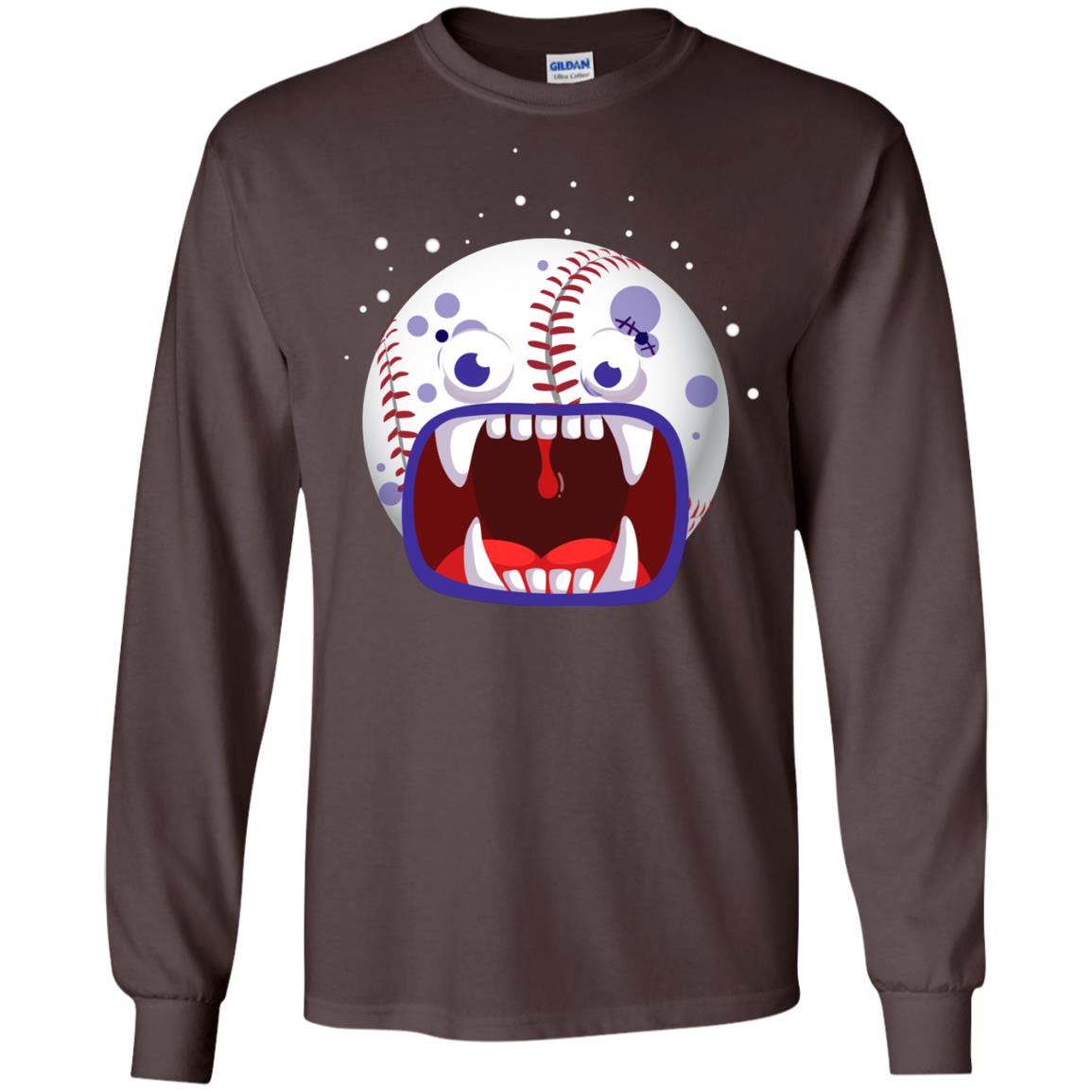 Baseball Halloween Shirt Dark Chocolate
