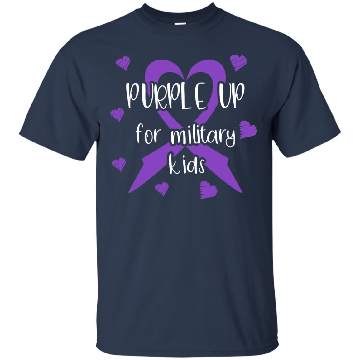 Purple Up For Military Kids Shirt Navy
