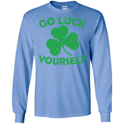 Go Luck Yourself St. Patrick_s Day T-shirt Carolina Blue