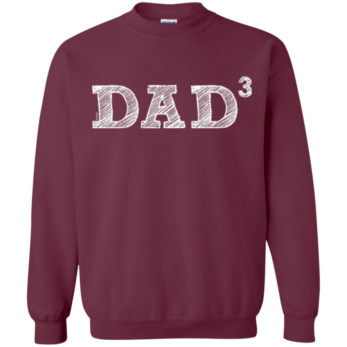 Men_s Dad3, Three Kids Father_s Day, Father Of Three T-shirt Maroon