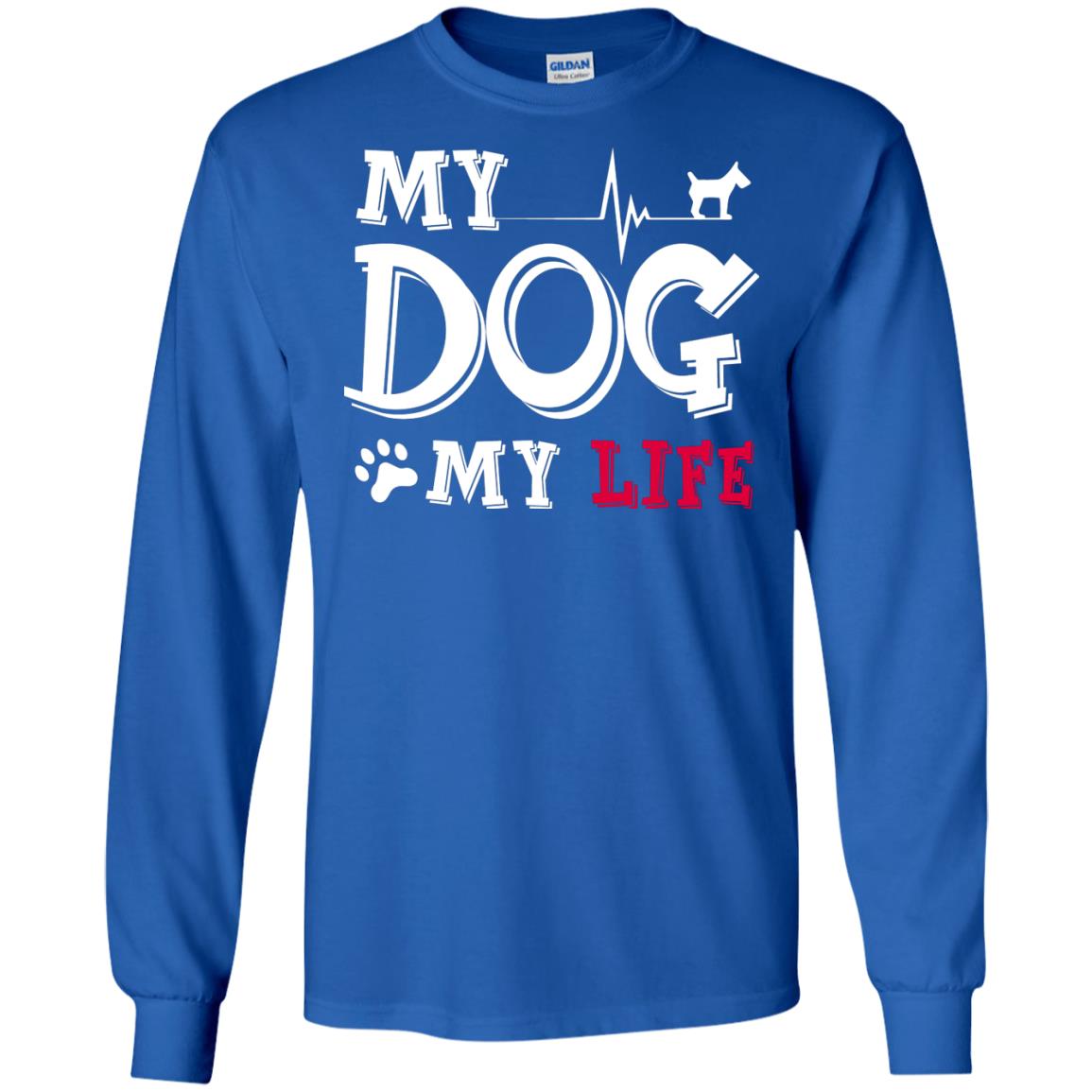 Dog Lovers T-shirt My Dog My Life Royal