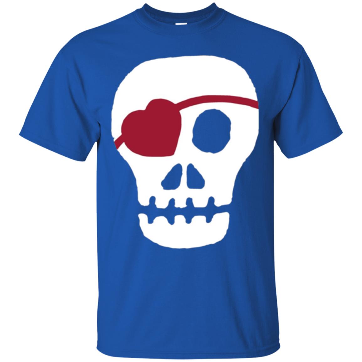 Skull Heart Valentines Day T-shirt Royal