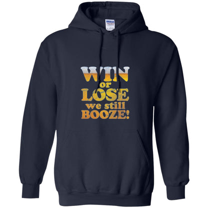 Beer T-shirt Win Or Lose We Still Booze Navy