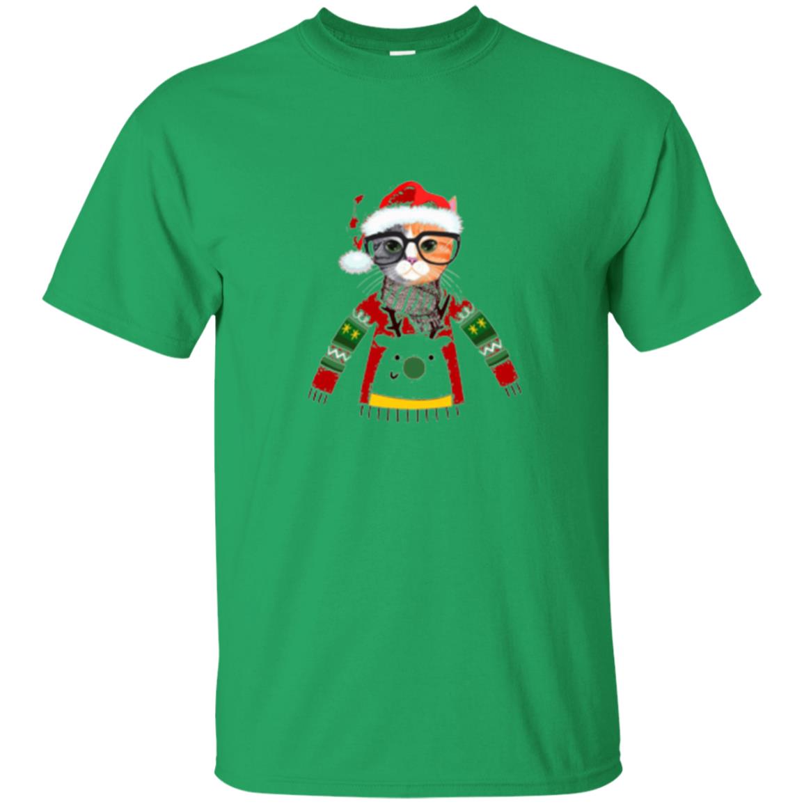 Cat Lovers T-shirt Meowy Christmas Irish Green